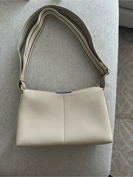Rothy's Handbags - Rothy's Beige Shoulder Bag with Striped Wide Strap
